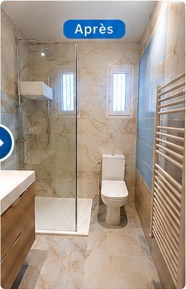 Salle de bains après rénovation DGM BATI